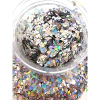 Chunky Glitter Pale Holo Silver Diamonds (Holo Silver Diamonds)
